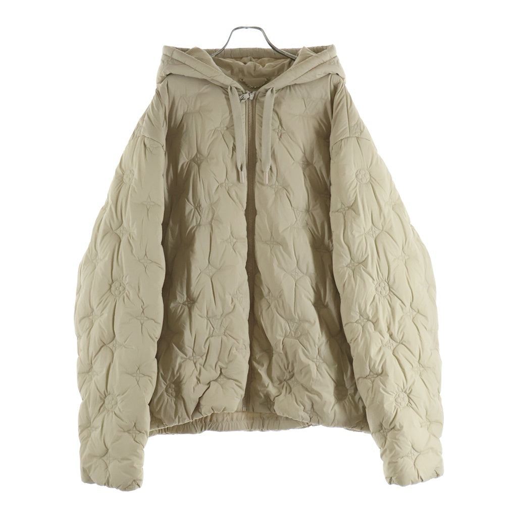 LOUIS VUITTON(ルイヴィトン) 25SS モノグラムキルティング ジップアップ フーデッドパファージャケット ベージュ RM251MJ DGD HSB33W