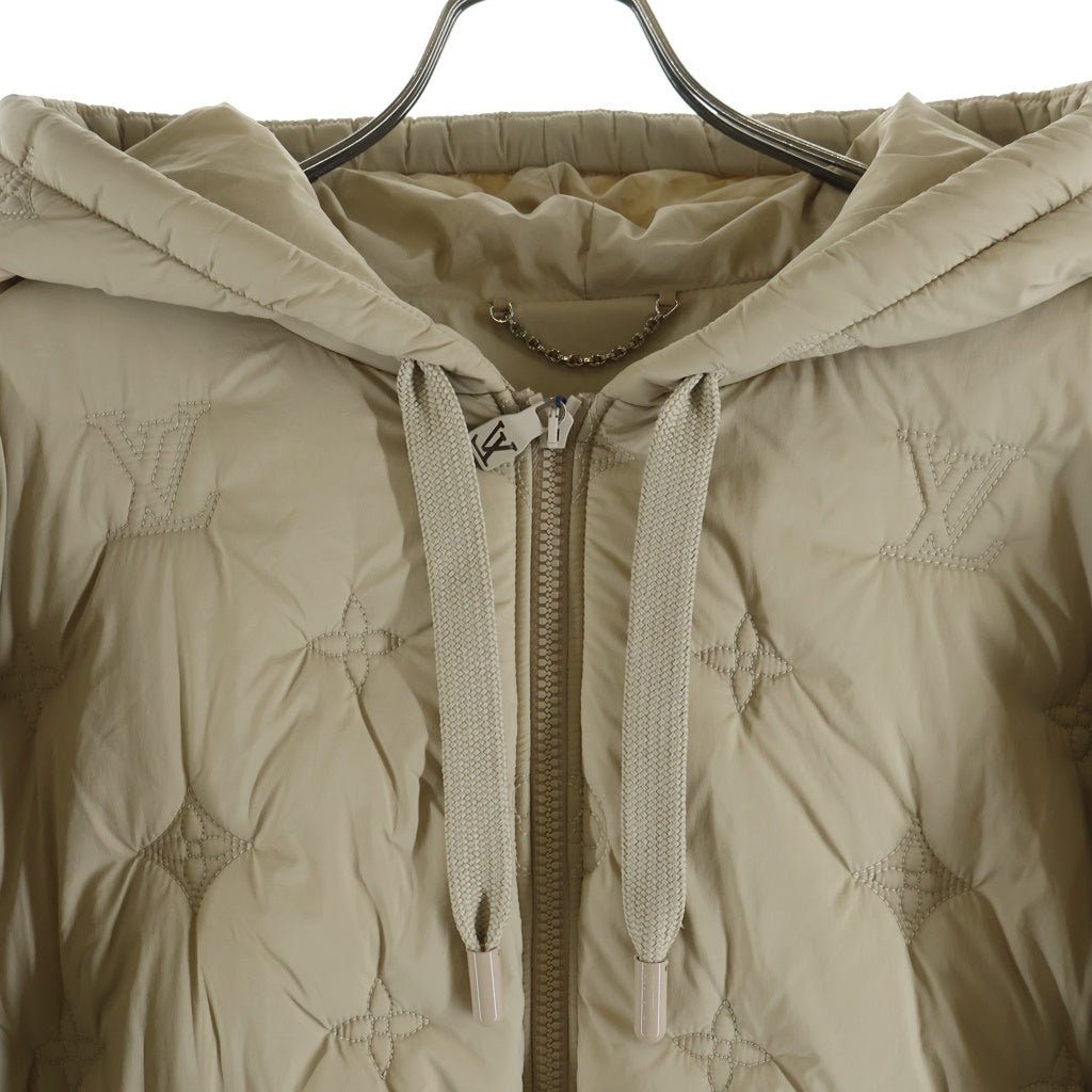 LOUIS VUITTON(ルイヴィトン) 25SS モノグラムキルティング ジップアップ フーデッドパファージャケット ベージュ RM251MJ DGD HSB33W
