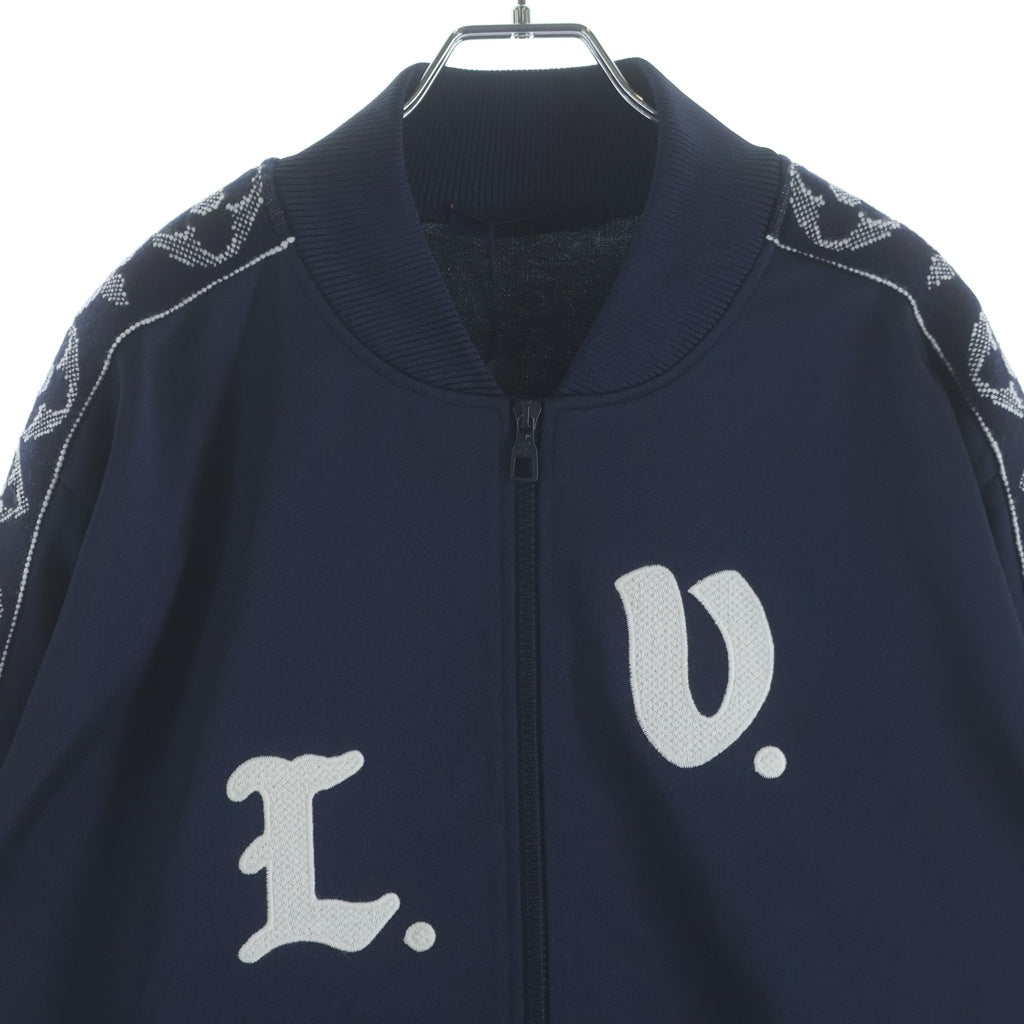 LOUIS VUITTON(ルイヴィトン) 24SS LVロゴエンブロイダリー フラワーバンド ジップアップトラックジャケット ネイビー RM241MQ ZSC HQY45W