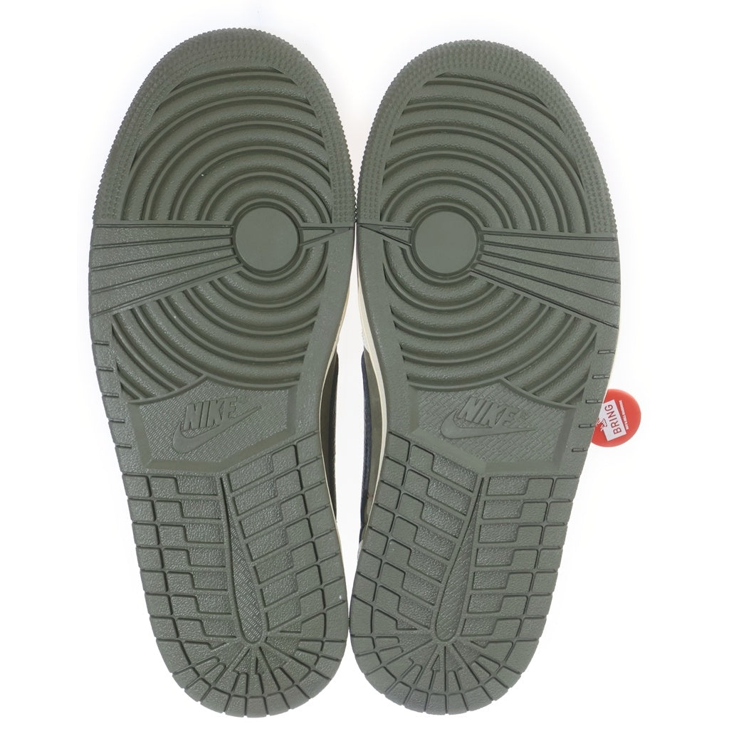NIKE(ナイキ) ×TAVIS SCOTT AIR JORDAN1 LOW OG SP トラヴィス スコット エアジョーダン1 リバースオリーブ ローカットスニーカー ホワイト/カーキ US8/26cm DM7866-200