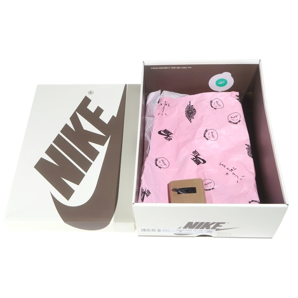 NIKE(ナイキ) ×TAVIS SCOTT AIR JORDAN1 LOW OG SP トラヴィス スコット エアジョーダン1 リバースオリーブ ローカットスニーカー ホワイト/カーキ US8/26cm DM7866-200