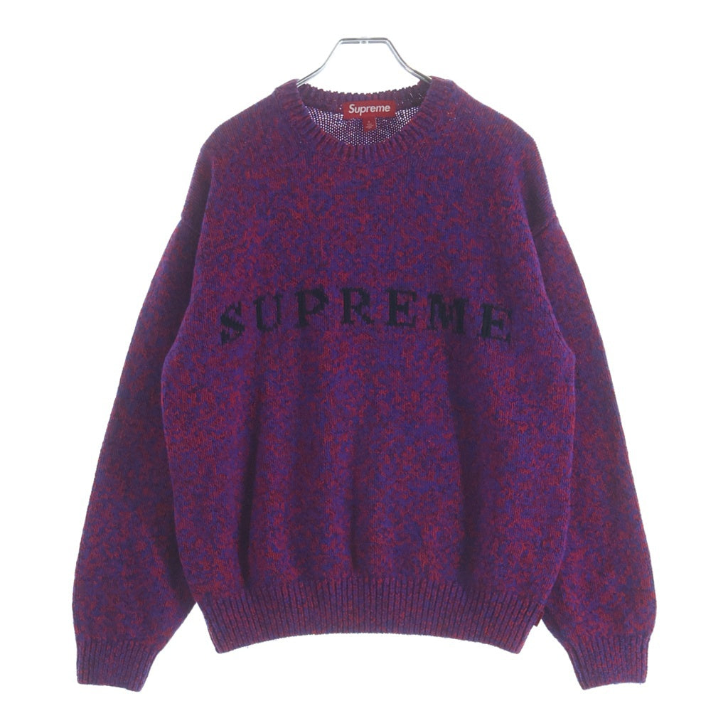 SUPREME(シュプリーム) 25SS CONTRAST LOGO SWEATER コントラストロゴセーター クルーネック長袖ニット パープル