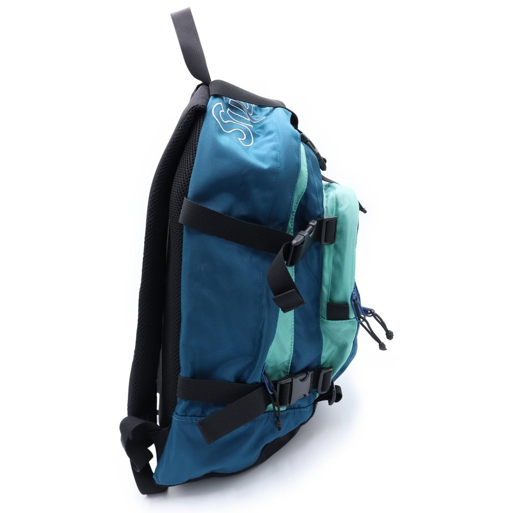 SUPREME(シュプリーム) 19AW BACKPACK ロゴ刺繍サイドポケットコーデュラナイロンバックパック リュック ブルー