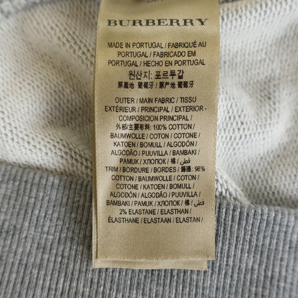 BURBERRY(バーバリー) ロゴ刺繍 クルーネック長袖チュニックスウェットワンピース レディース グレー 4057511