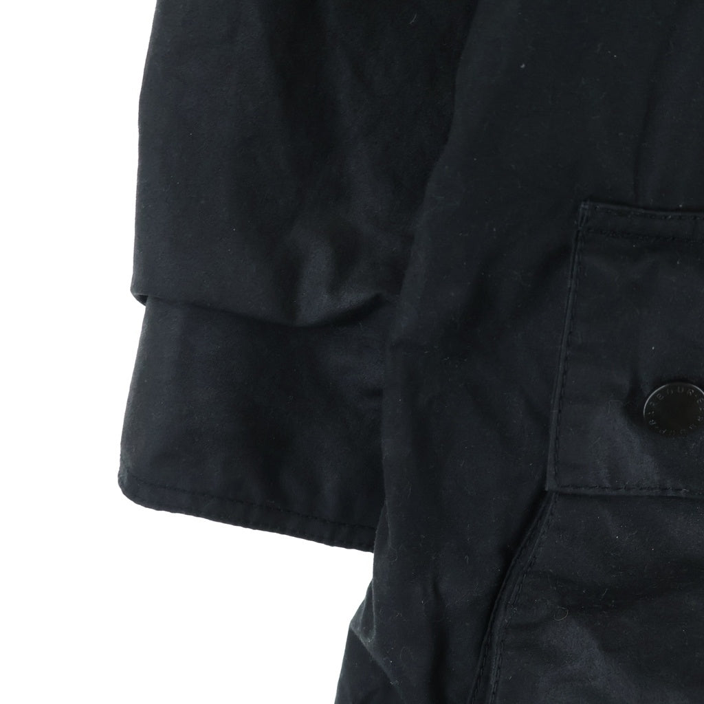 Barbour(バブアー) 22AW OS BORDER ボーダー 裏地チェック ワックスコーティング オイルドジャケット ブラック 222MWX2089