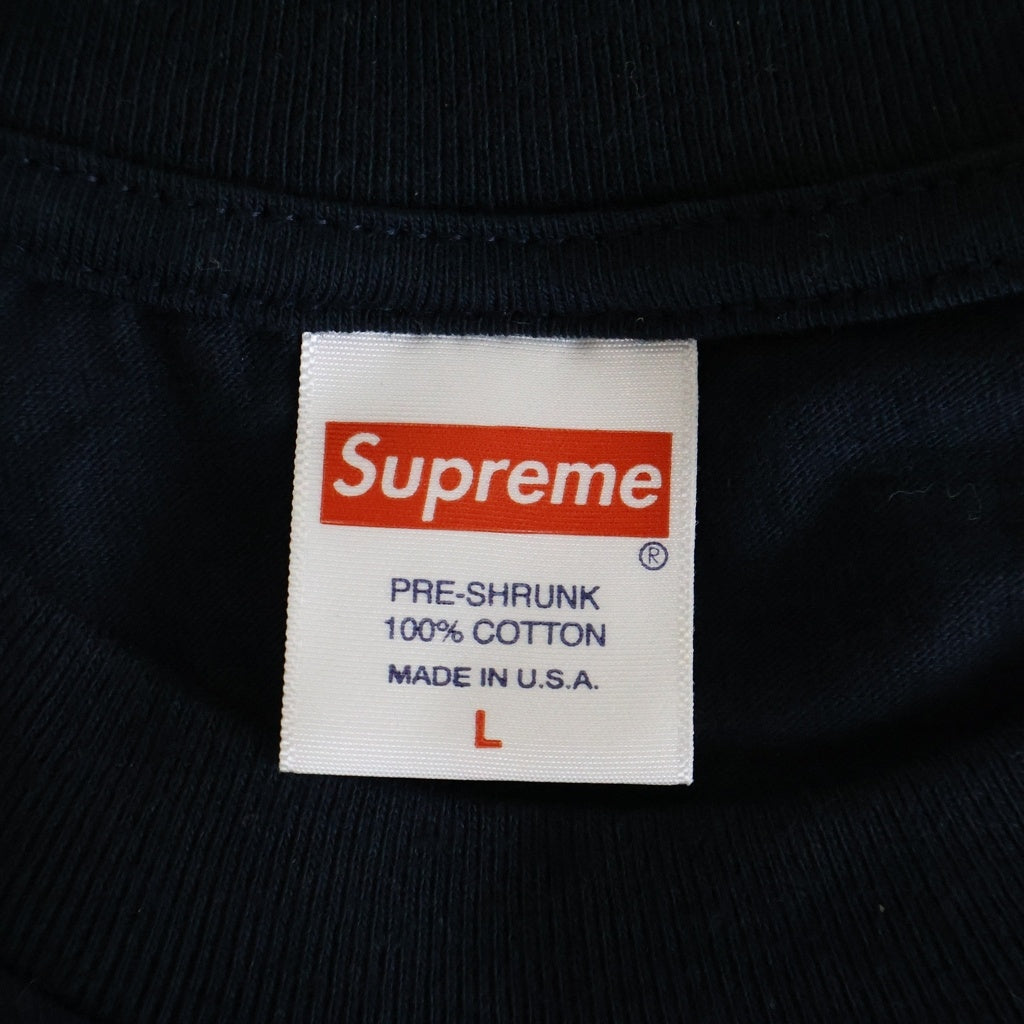 SUPREME(シュプリーム) 20AW Cross Box Logo Tee クロスボックスロゴ プリント クルーネック半袖Tシャツ カットソー ネイビー