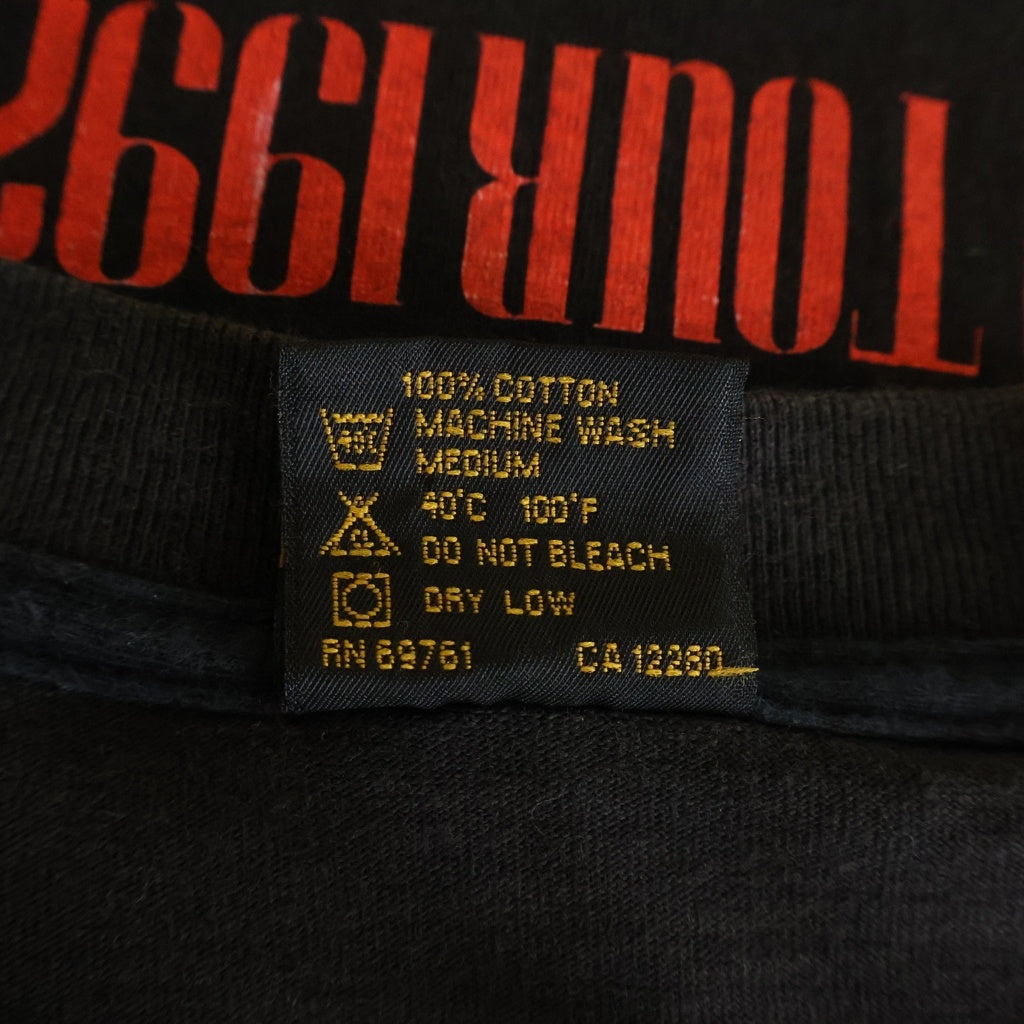 VINTAGE(ヴィンテージ) 90S GUNS N' ROSES SKULL CROSS GUN USE YOUR ILLUSION BROCKUMボディ ガンズアンドローゼズ 両面プリント クルーネック半袖Tシャツ