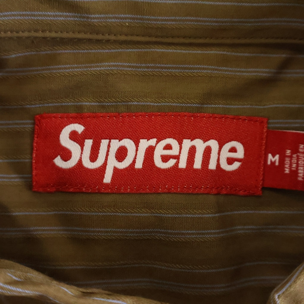 SUPREME(シュプリーム) 25AW Loose Fit Stripe Shirt ボタンダウン ルーズフィット ストライプ 長袖シャツ ブラウン