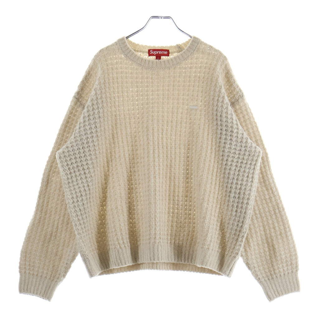SUPREME(シュプリーム) 25AW Small Box Waffle Sweater スモールボックスロゴ ワッフル ニットセーター ベージュ