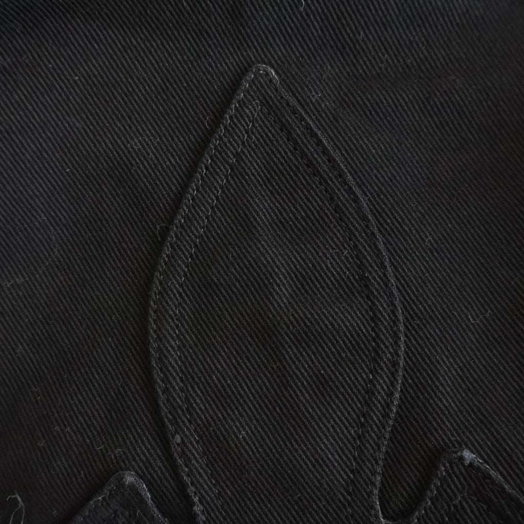 CHROME HEARTS(クロムハーツ) OLD JEAN SL FLEURKNEE オールド フレアニー ボタンフライデニムパンツ レディース ブラック