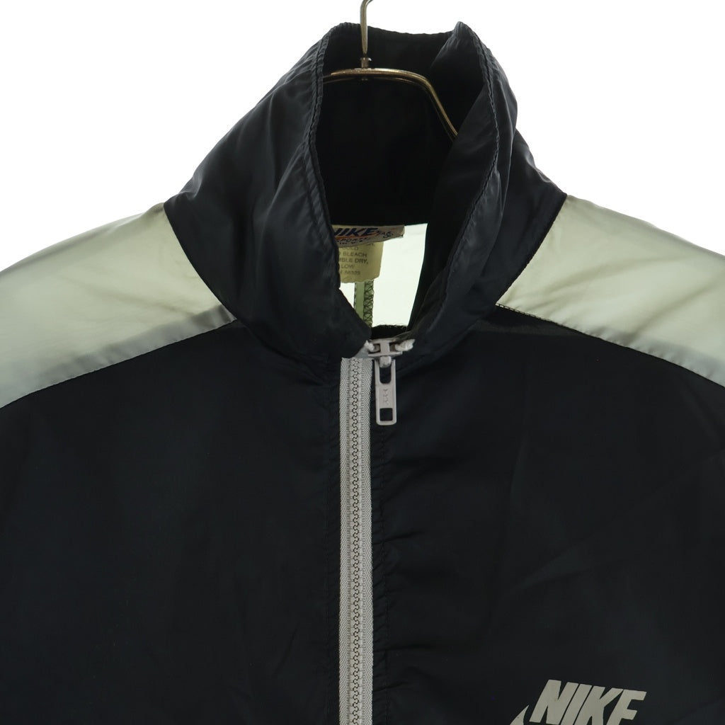 NIKE(ナイキ) 80S NYLON ANORAK JAKCET USA製 オレンジタグ ハーフジップ ナイロンアノラック プルオーバージャケット ブラック/グレー