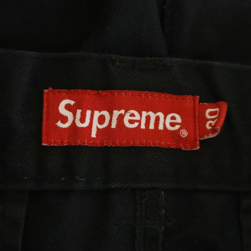 SUPREME(シュプリーム) Work Pant ジップフライ ストレートワークパンツ ブラック