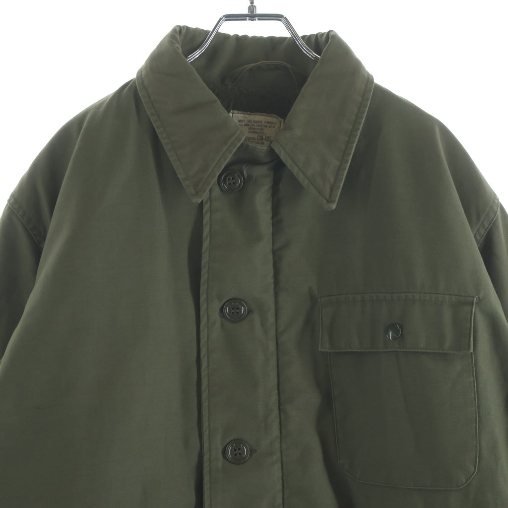 MILITARY(ミリタリー) 80S VINTAGE U.S.NAVY A-2 DECK JACKET ヴィンテージ 米海軍 裏地ボア デッキジャケット カーキ 8415-00-753-5612