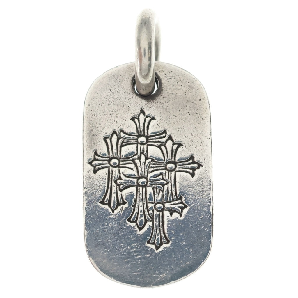 CHROME HEARTS(クロムハーツ) D TAG SML スモールドッグタグ セメタリーエングレイブオールド ネックレストップ シルバー