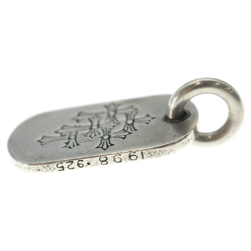 CHROME HEARTS(クロムハーツ) D TAG SML スモールドッグタグ セメタリーエングレイブオールド ネックレストップ シルバー