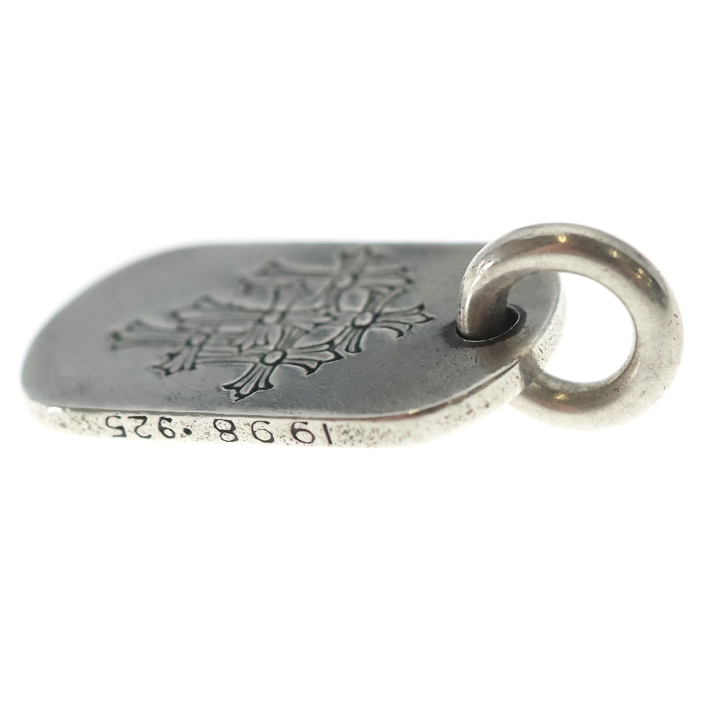 CHROME HEARTS(クロムハーツ) D TAG SML スモールドッグタグ セメタリーエングレイブオールド ネックレストップ シルバー