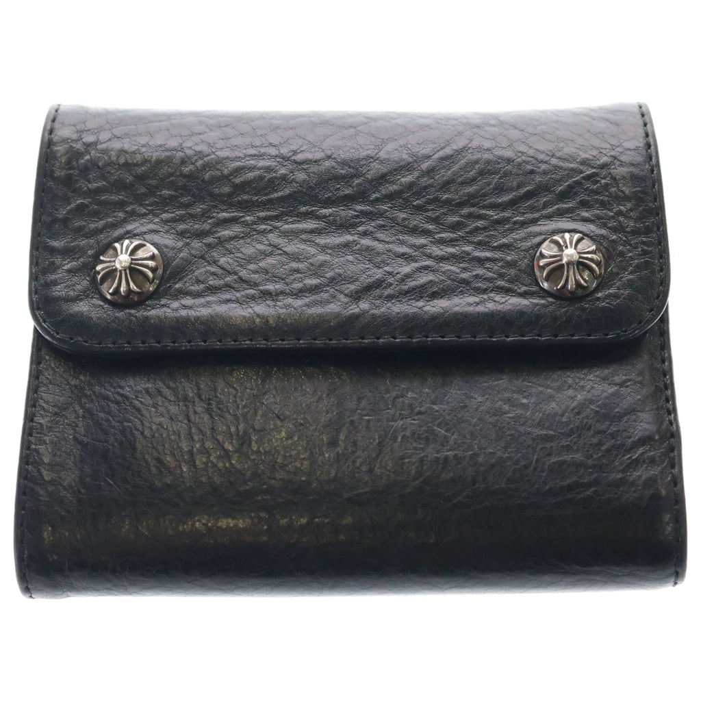 CHROME HEARTS(クロムハーツ) WAVE MINI ウェーブミニ レザーウォレット 財布 ブラック