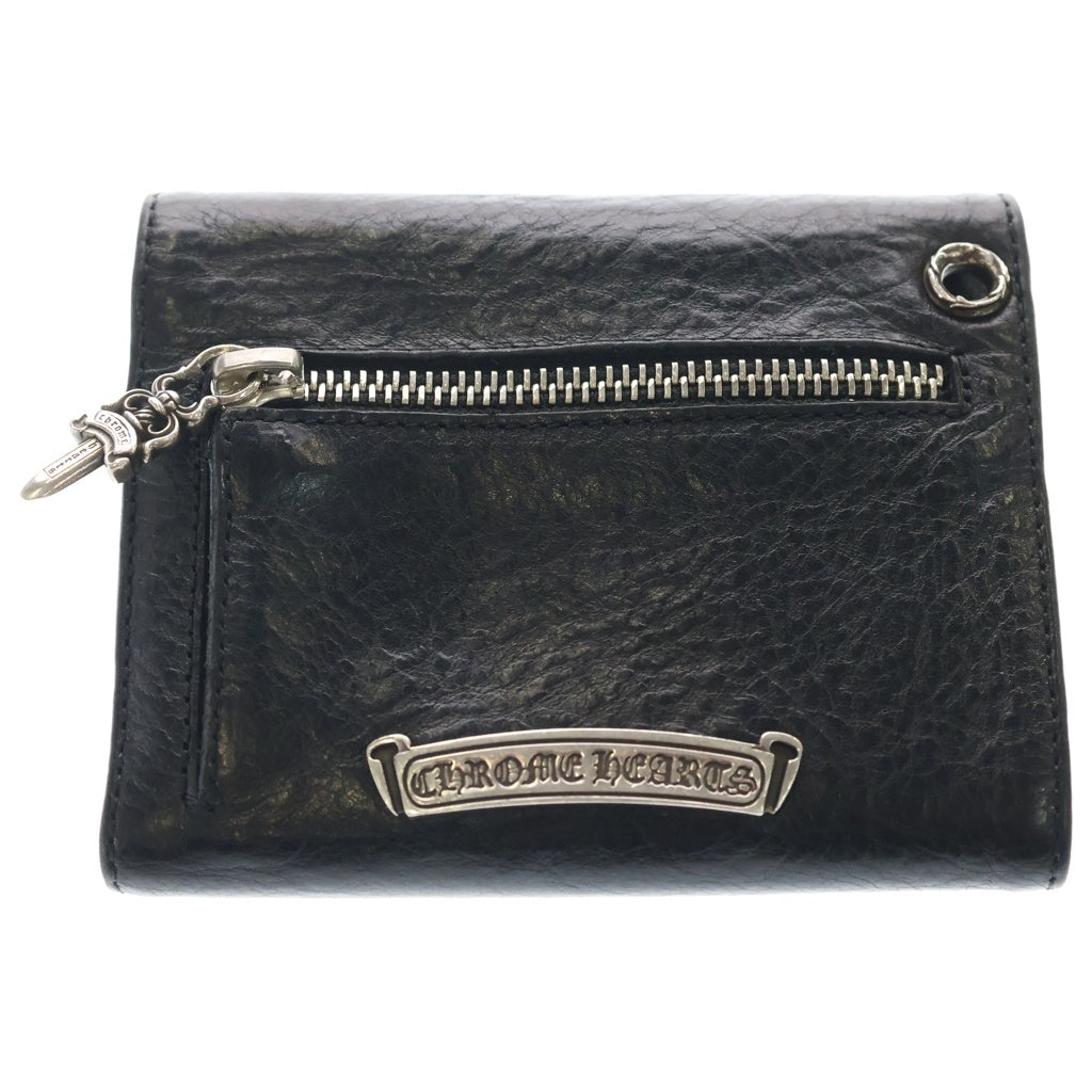 CHROME HEARTS(クロムハーツ) WAVE MINI ウェーブミニ レザーウォレット 財布 ブラック