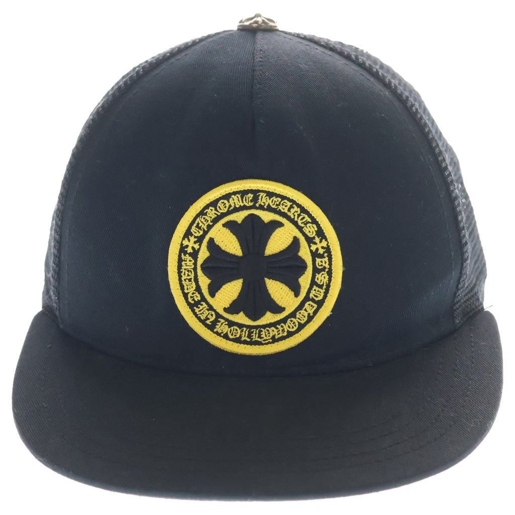 CHROME HEARTS(クロムハーツ) YELLOW CH PLUS TRACKER CAP CHプラスパッチ クロスボール付 メッシュ トラッカーキャップ 帽子 ブラック/イエロー