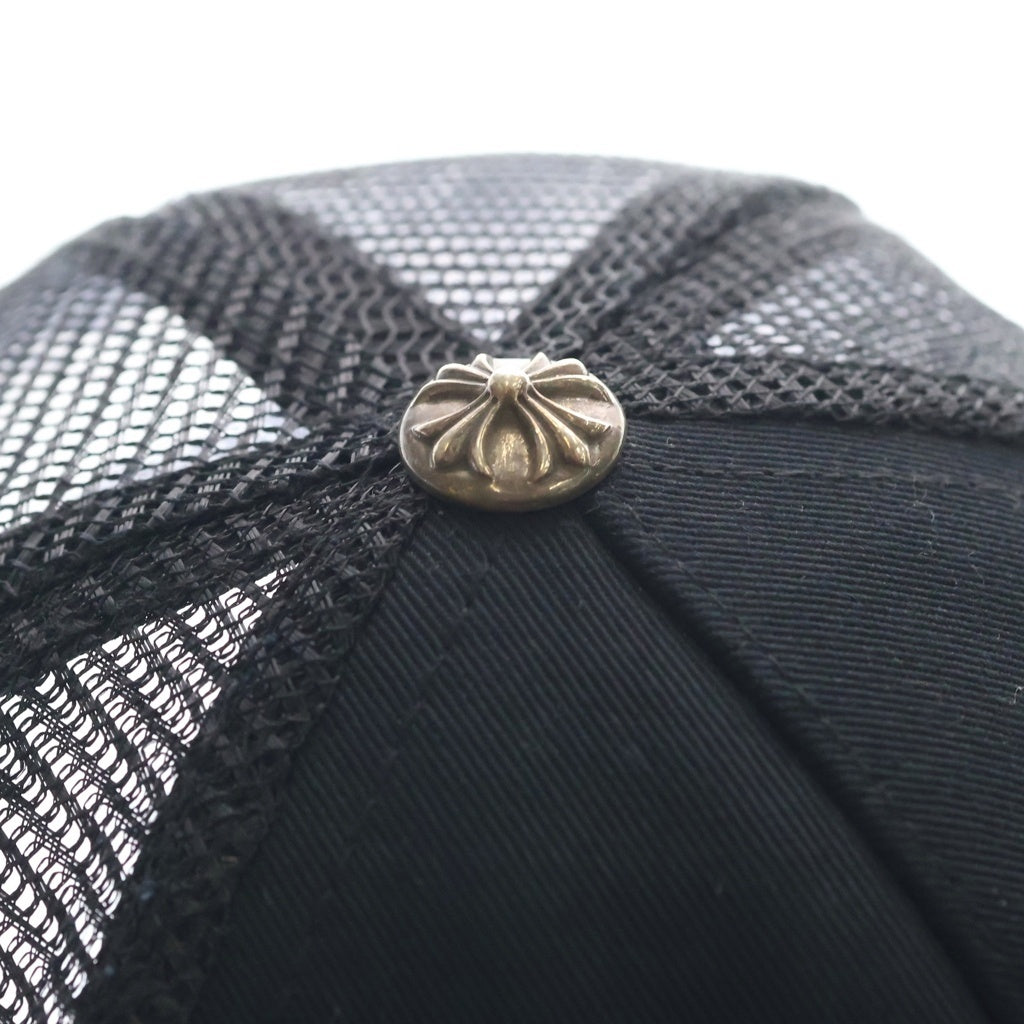 CHROME HEARTS(クロムハーツ) YELLOW CH PLUS TRACKER CAP CHプラスパッチ クロスボール付 メッシュ トラッカーキャップ 帽子 ブラック/イエロー