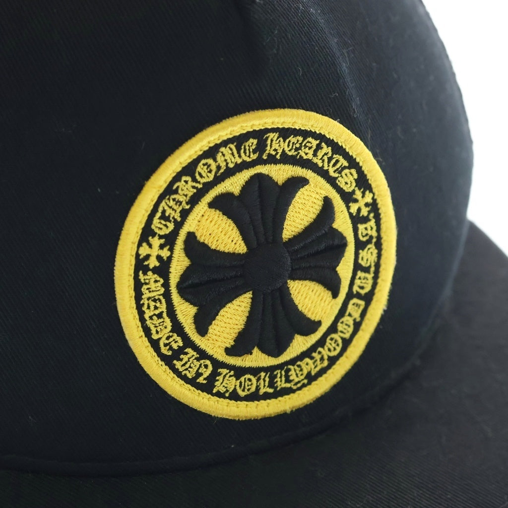CHROME HEARTS(クロムハーツ) YELLOW CH PLUS TRACKER CAP CHプラスパッチ クロスボール付 メッシュ トラッカーキャップ 帽子 ブラック/イエロー