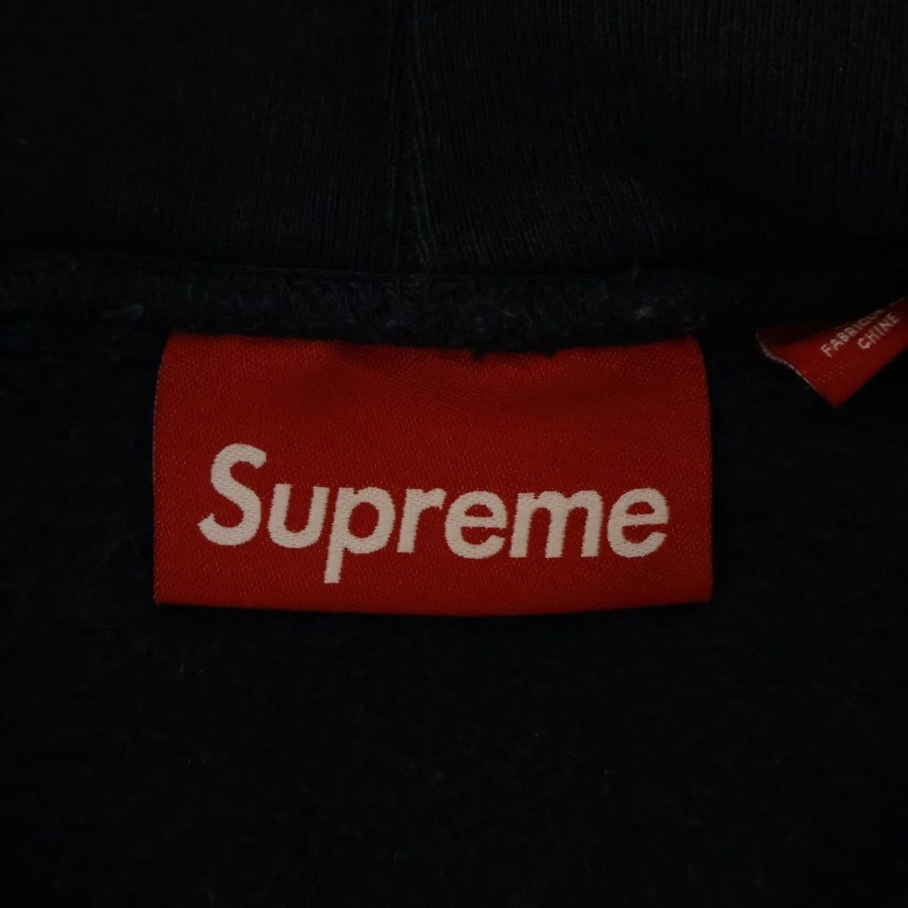 SUPREME(シュプリーム) 25AW Washed Old English Hooded Sweatshirt ウォッシュド加工 オールドイングリッシュロゴ プルオーバースウェットパーカー ネイビー