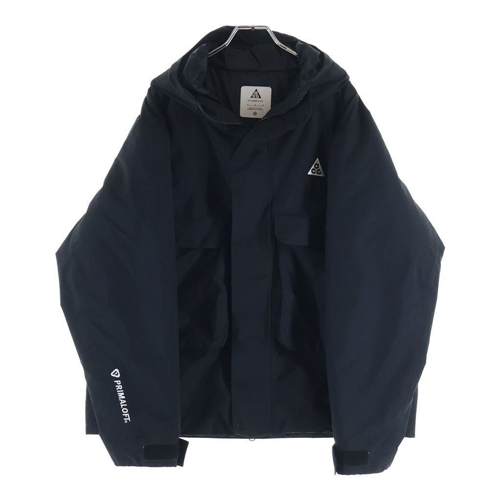 NIKE ACG(ナイキエーシージー) PRIMALOFT SKULL PEAK STORM-FIT JACKET プリマロフト スカルピーク ストームフィット ジップアップフーデッドジャケット ブラック FV8682-010