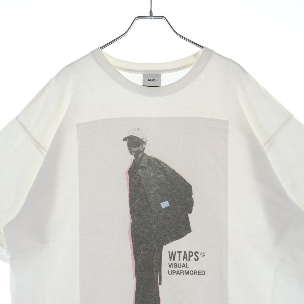 WTAPS(ダブルタップス) 25SS 251MV SS COTTON フロントプリント コットン クルーネック半袖Tシャツ カットソー ホワイト 251ATDT-STMO1S