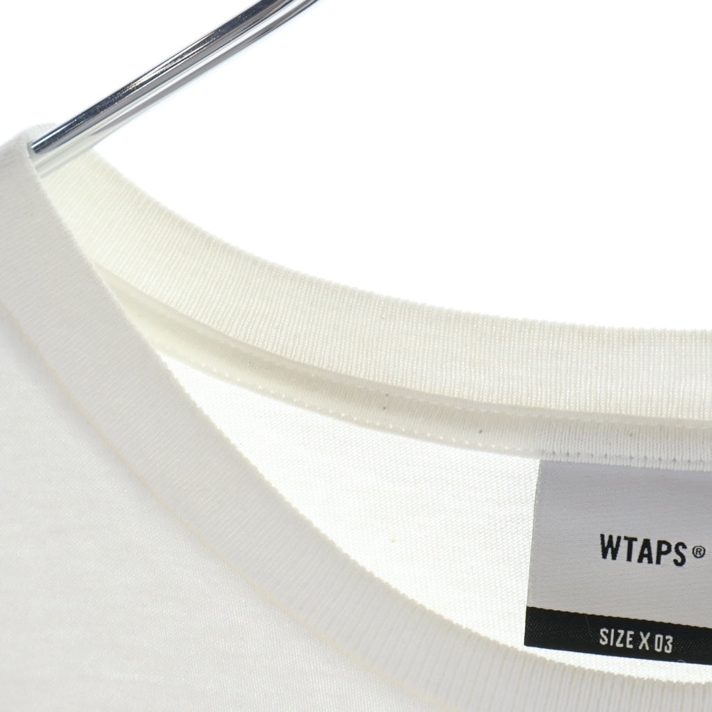 WTAPS(ダブルタップス) 25SS 251MV SS COTTON フロントプリント コットン クルーネック半袖Tシャツ カットソー ホワイト 251ATDT-STMO1S