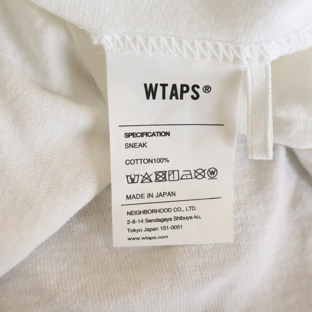 WTAPS(ダブルタップス) 25SS 251MV SS COTTON フロントプリント コットン クルーネック半袖Tシャツ カットソー ホワイト 251ATDT-STMO1S