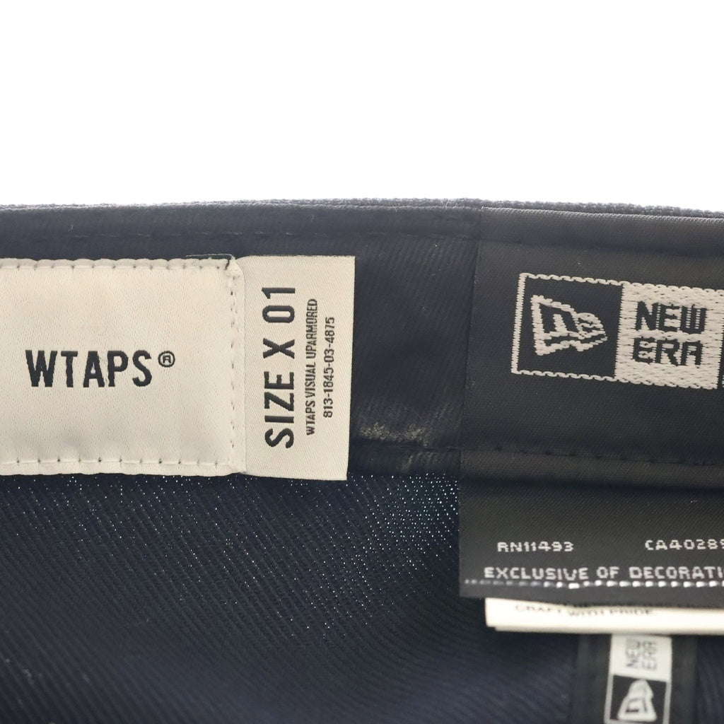 WTAPS(ダブルタップス) 25SS ×NEW ERA 59FIFTY LOW PROFILE ニューエラ ロープロファイル ロゴエンブロイダリーキャップ 帽子 ネイビー/グレー 251NENED-HT02