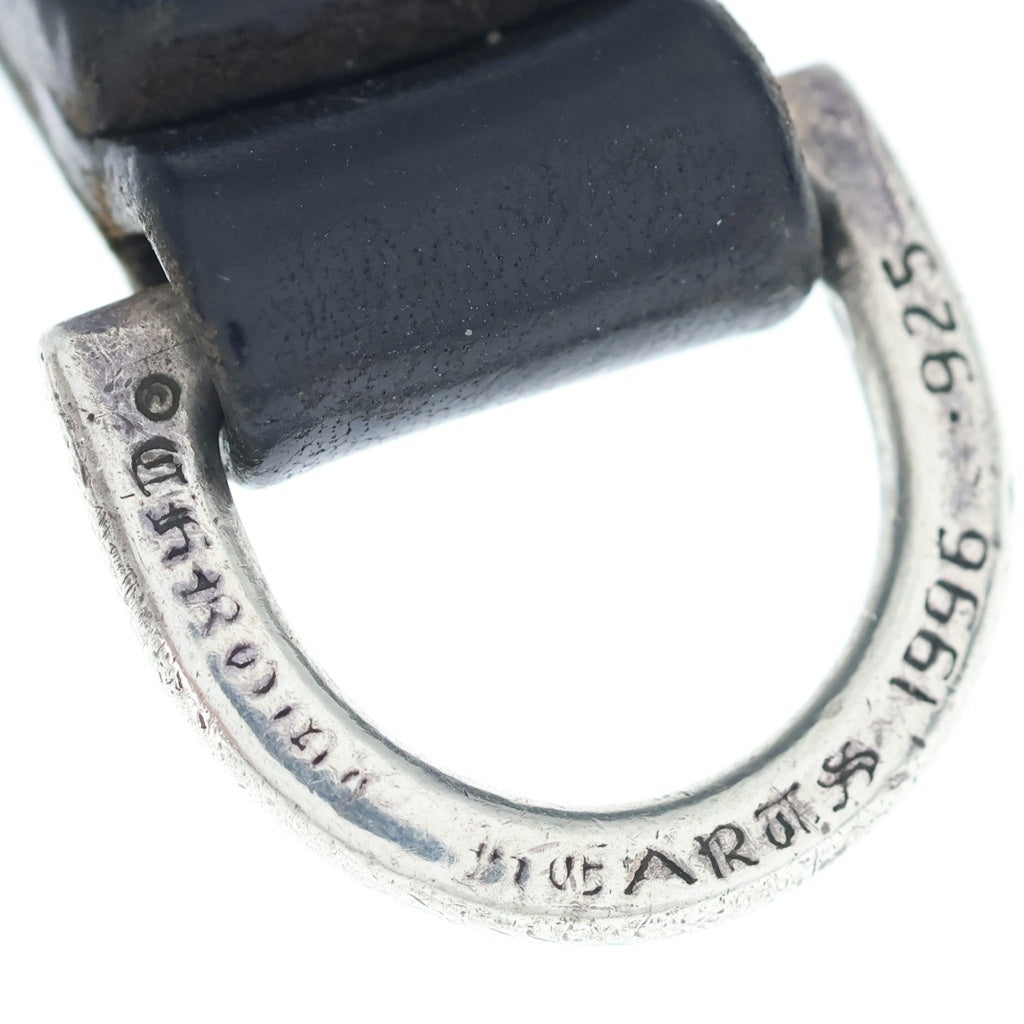 CHROME HEARTS(クロムハーツ) BELT LOOP D RING Dリング クロスボールベルトループ ブラック/シルバー BCA415