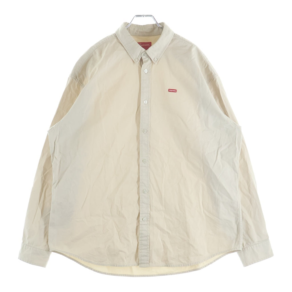 SUPREME(シュプリーム) 22AW Small Box Shirt スモール ボックス コットン ボタンダウンカラー 長袖シャツ ベージュ