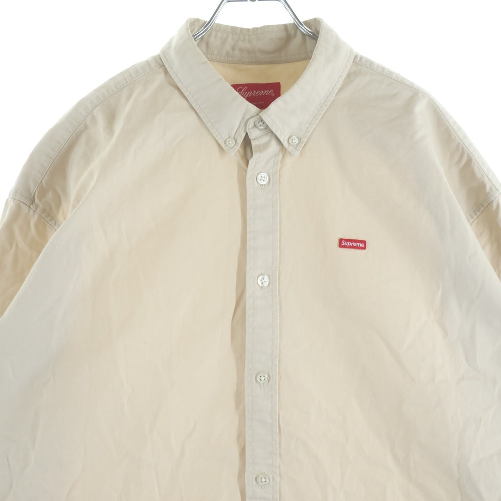 SUPREME(シュプリーム) 22AW Small Box Shirt スモール ボックス コットン ボタンダウンカラー 長袖シャツ ベージュ