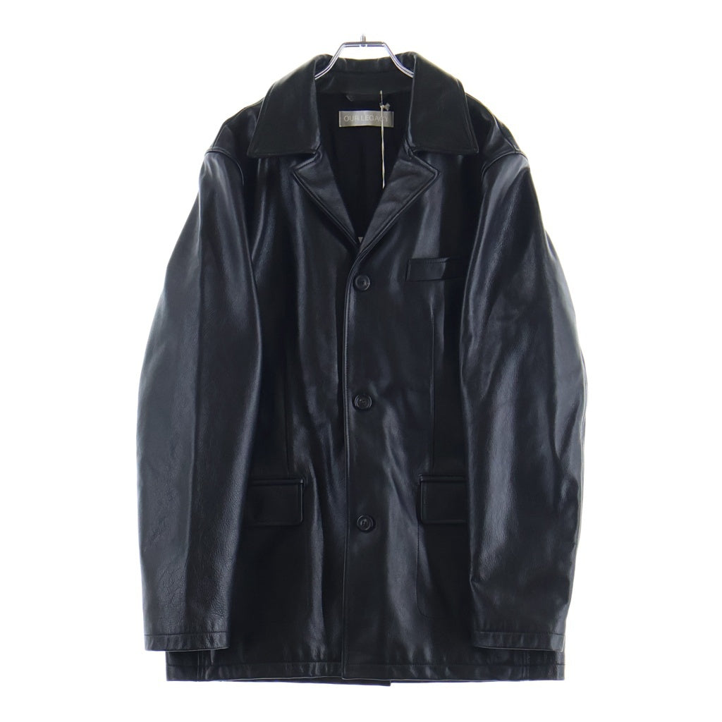 OUR LEGACY(アワーレガシー) 24AW ALLEY JACKET アレイ カーフレザー テーラードジャケット ブラック M4249AH