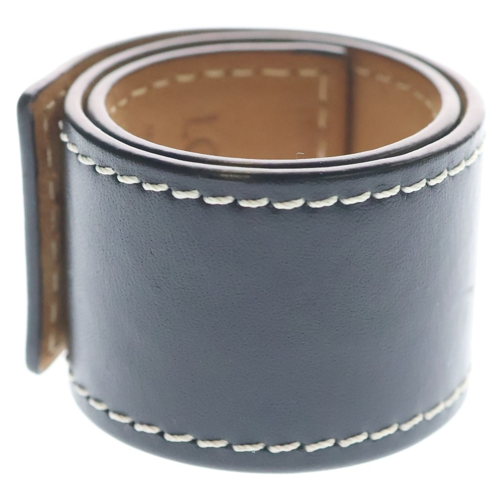 LOEWE(ロエベ) SMALL SLAP BRACELET スモール スラップ アナグラムロゴ レザーブレスレット ブラック レディース