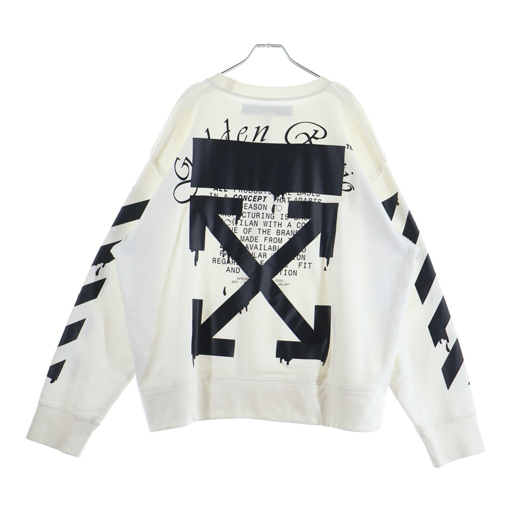 OFF-WHITE(オフホワイト) 20SS DRIPPING ARROWS INCOMPIUTO SWEATSHIRT ドリッピング アローズ インコンピュート ロゴプリント クルーネック スウェット トレーナー OMBA037R20E30005