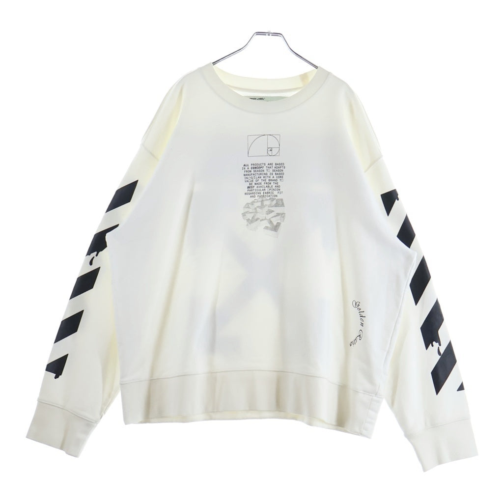 OFF-WHITE(オフホワイト) 20SS DRIPPING ARROWS INCOMPIUTO SWEATSHIRT ドリッピング アローズ インコンピュート ロゴプリント クルーネック スウェット トレーナー OMBA037R20E30005