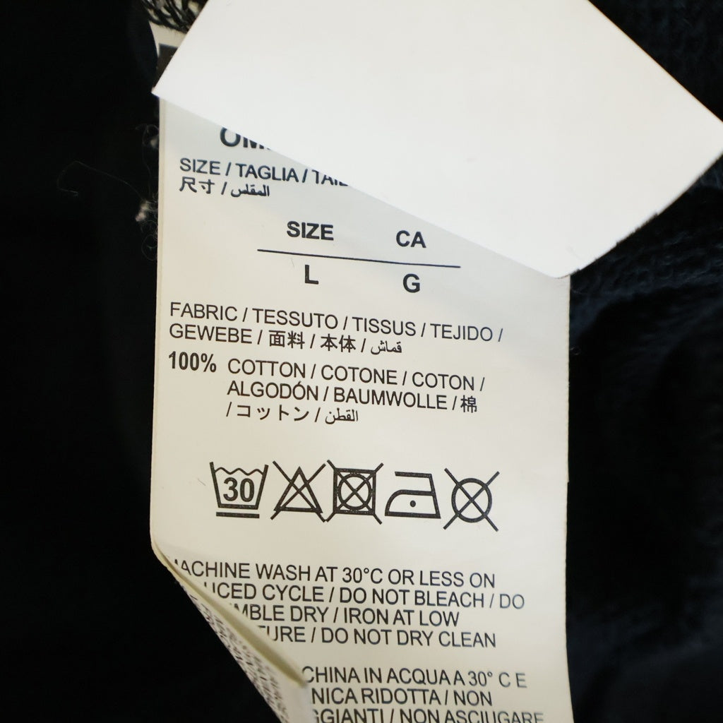 OFF-WHITE(オフホワイト) 19SS DIAG SPLIT LOGO SLIM HOODIE ダイアグ スプリットロゴ スリム スウェットフーディー プルオーバーパーカー ブラック OMBB034S19003006