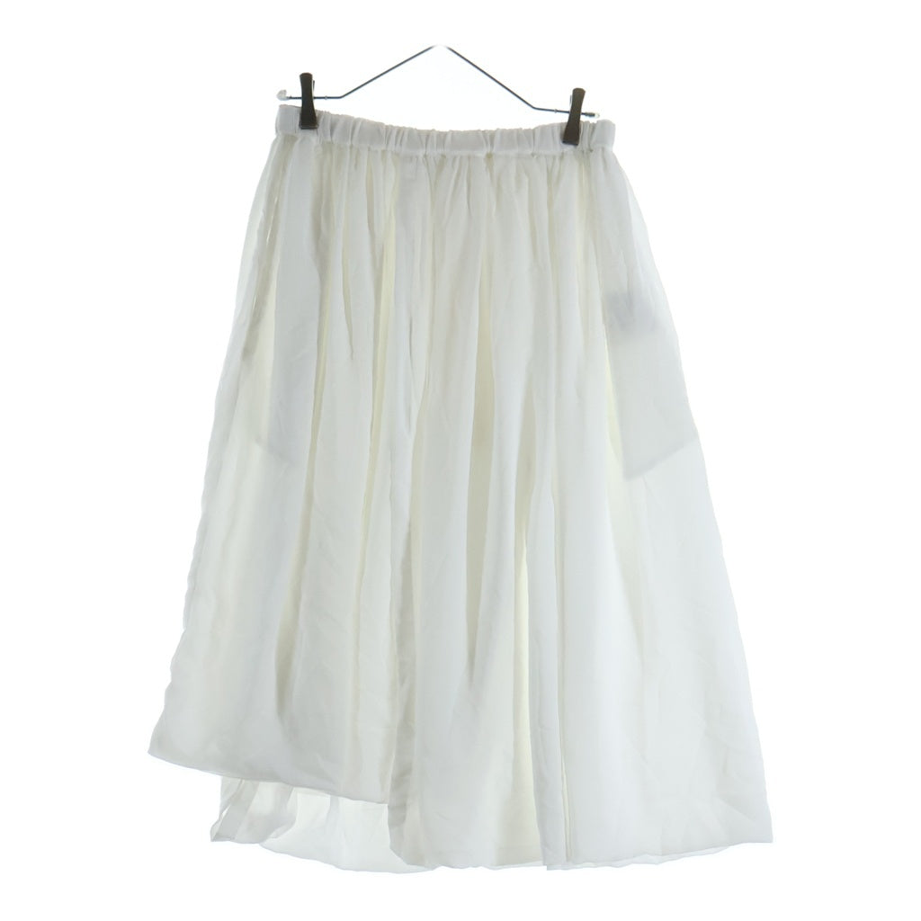 COMME des GARCONS COMME des GARCONS(コムデギャルソンコムデギャルソン) 21SS ギャザーフレアスカート ポケット ドローコード レディース ホワイト RG-S015