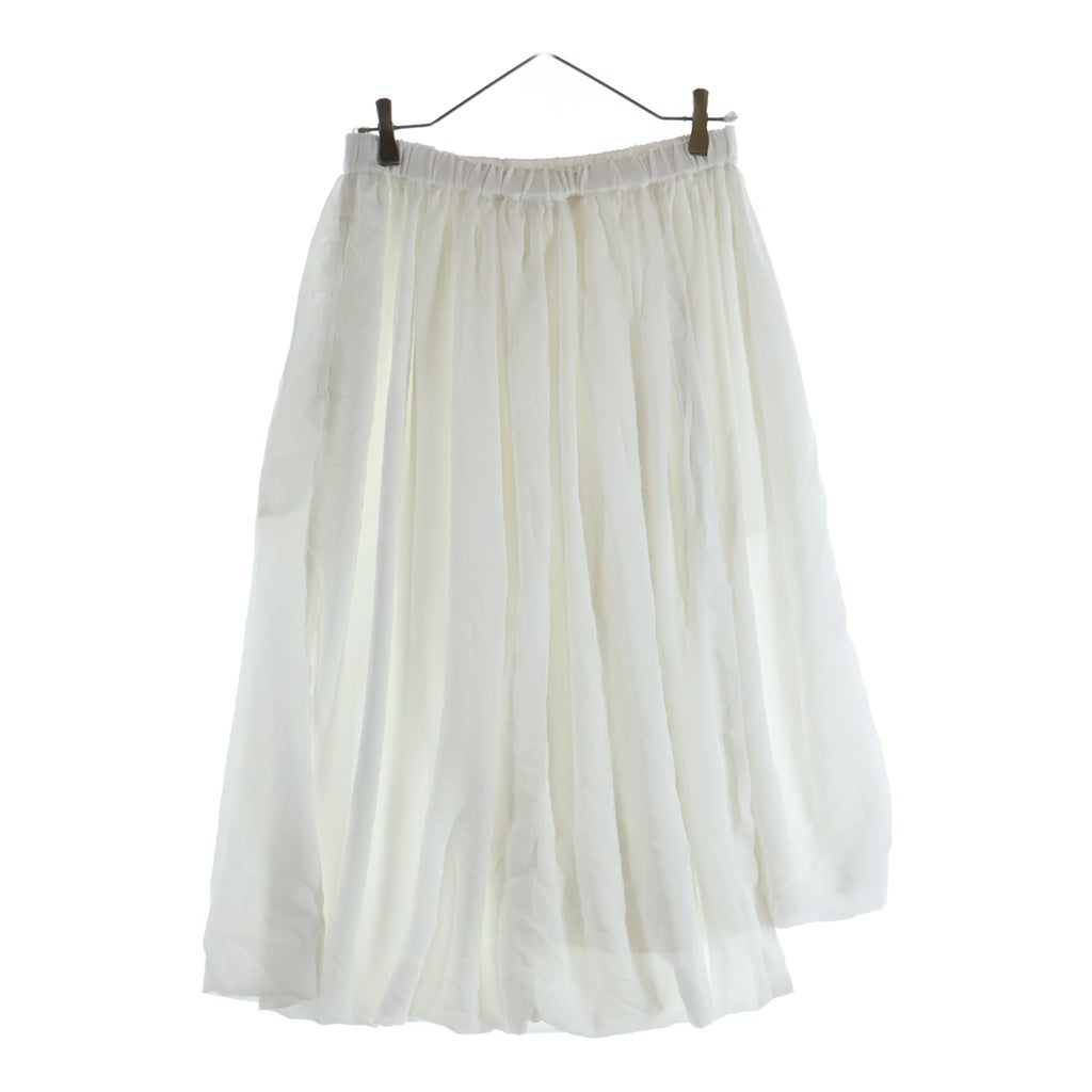 COMME des GARCONS COMME des GARCONS(コムデギャルソンコムデギャルソン) 21SS ギャザーフレアスカート ポケット ドローコード レディース ホワイト RG-S015
