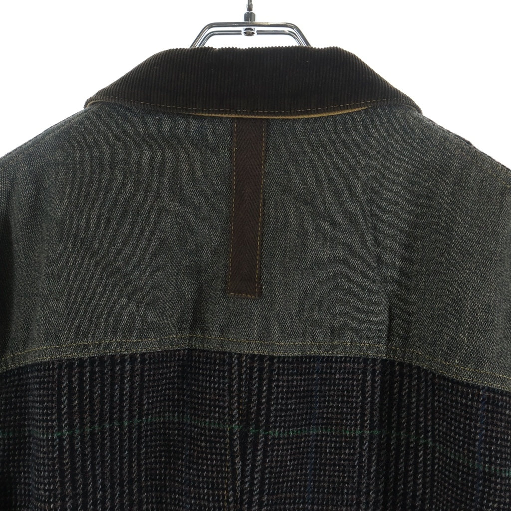 COMME des GARCONS JUNYA WATANABE MAN(コムデギャルソンジュンヤワタナベマン) ウール ツイードカバーオール 切り替えデザイン ブラウン