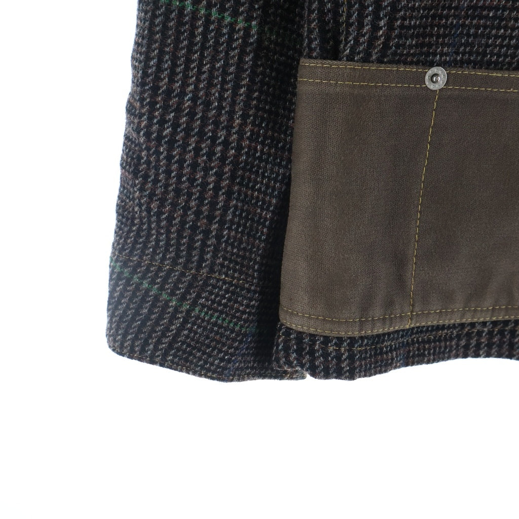 COMME des GARCONS JUNYA WATANABE MAN(コムデギャルソンジュンヤワタナベマン) ウール ツイードカバーオール 切り替えデザイン ブラウン