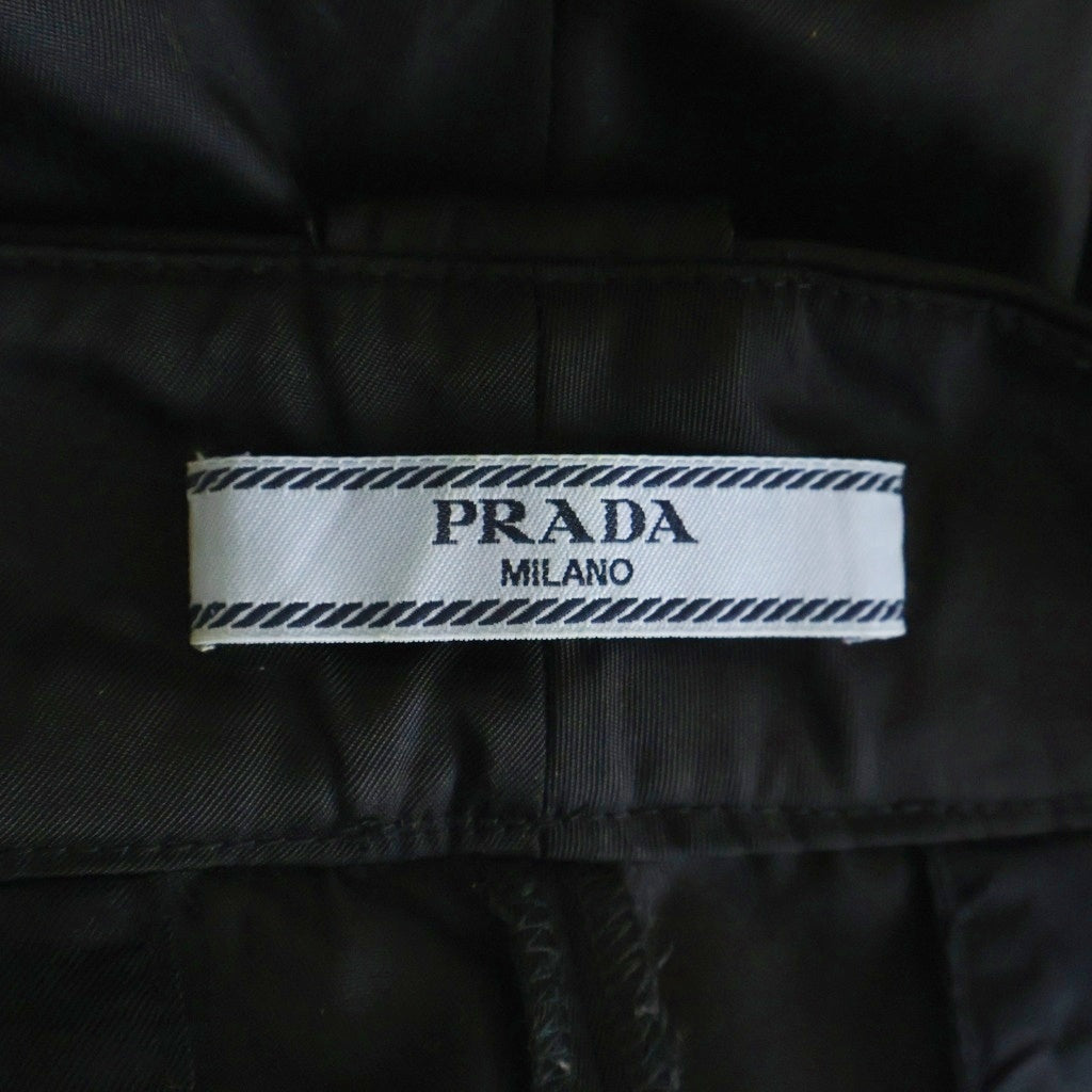 PRADA(プラダ) 19SS LOGO BERMUDA SHORTS ロゴバミューダショーツ トライアングル ハーフパンツ レディース ブラック 22H768
