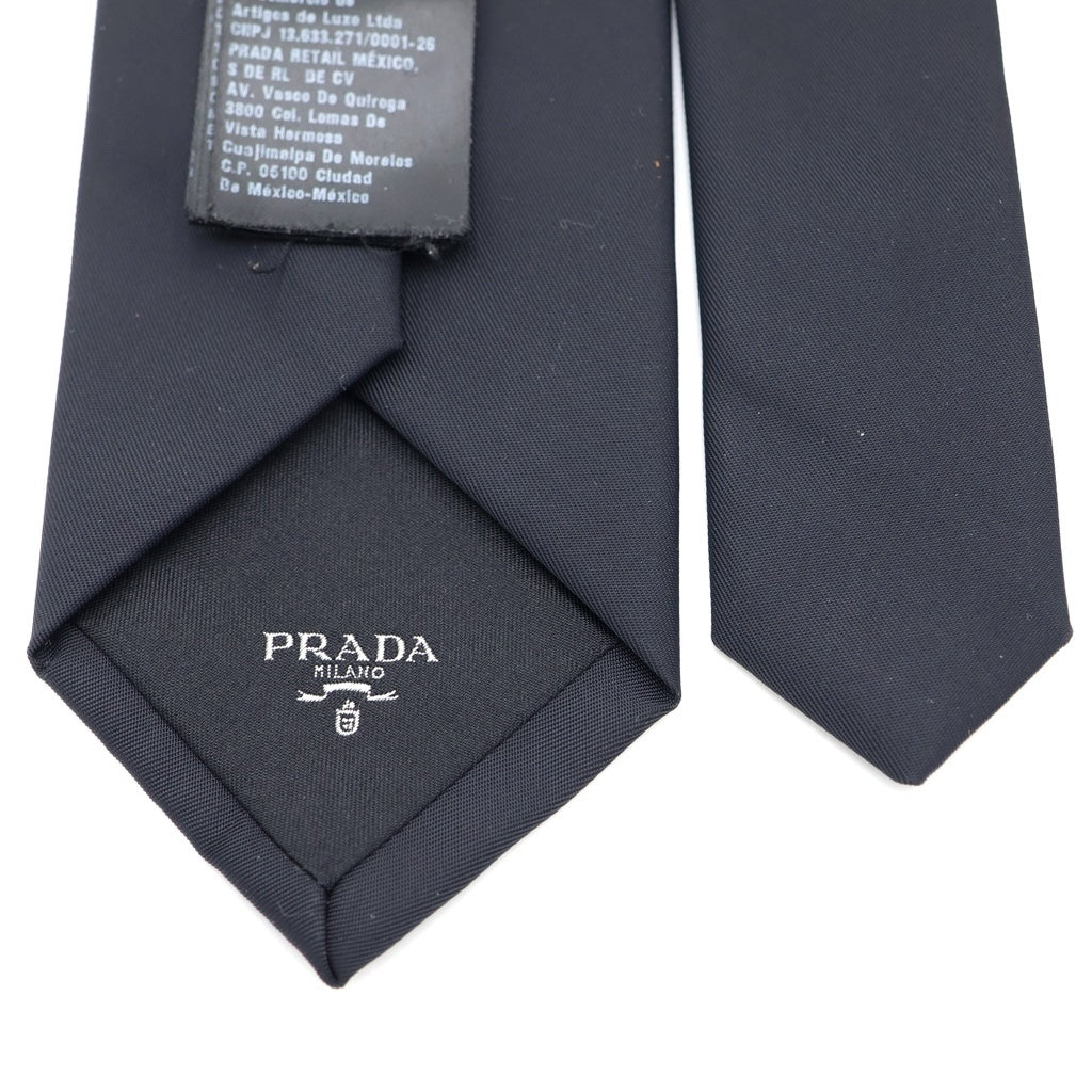 PRADA(プラダ) 19AW RE-NYLON リナイロン トライアングルロゴ ネクタイ ブラック