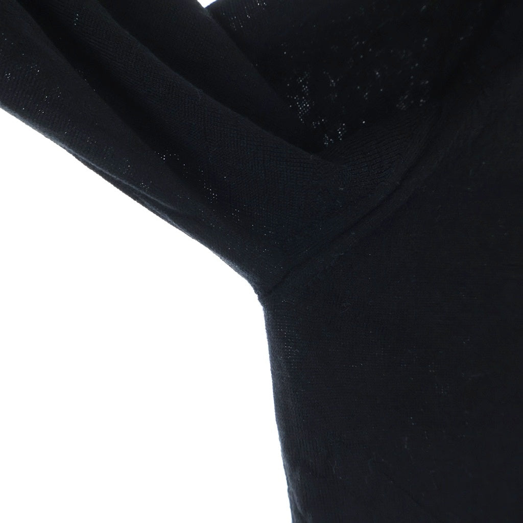 PRADA(プラダ) 24AW WOOL KNIT POLO SHIRT ウールニット長袖ポロシャツ レディース ブラック DNA00T S000 145T