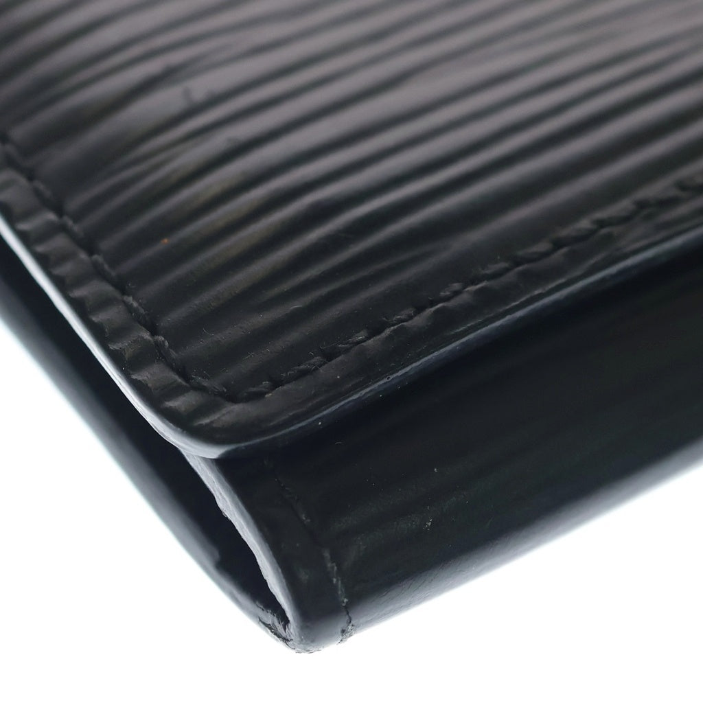 LOUIS VUITTON(ルイヴィトン) エピ アンヴェロップ カルト ドゥ ヴィジット フラップ 二つ折りカードケース 名刺入れ 旧型 ブラック M56582 CA0014