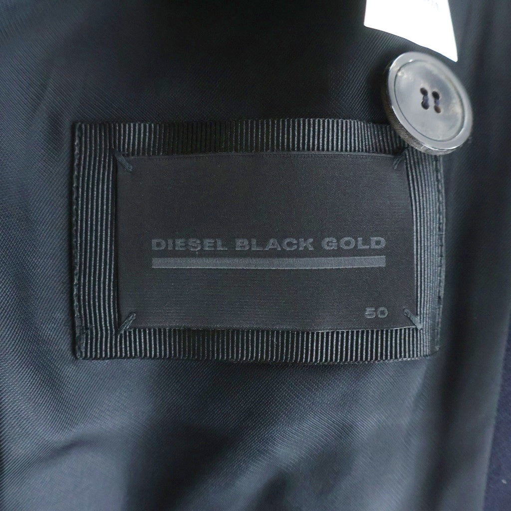 DIESEL BLACK GOLD(ディーゼルブラックゴールド) JAPPER エンブレムモチーフボタン ダブルブレスト テーラードジャケット ブレザー ネイビー 00SFHV BG3KY