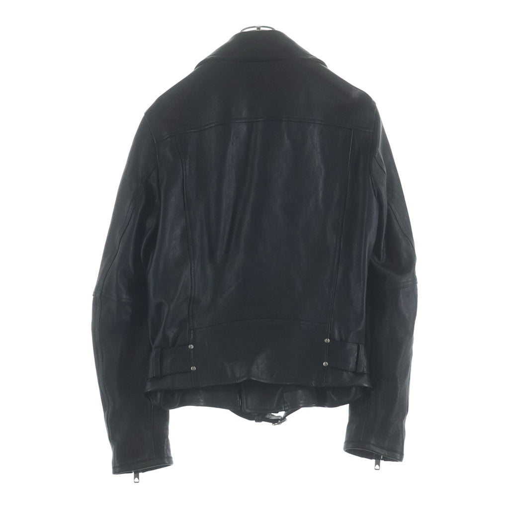DIESEL BLACK GOLD(ディーゼルブラックゴールド) イタリア製 シープスキン レザー ダブルライダースジャケット ブラック