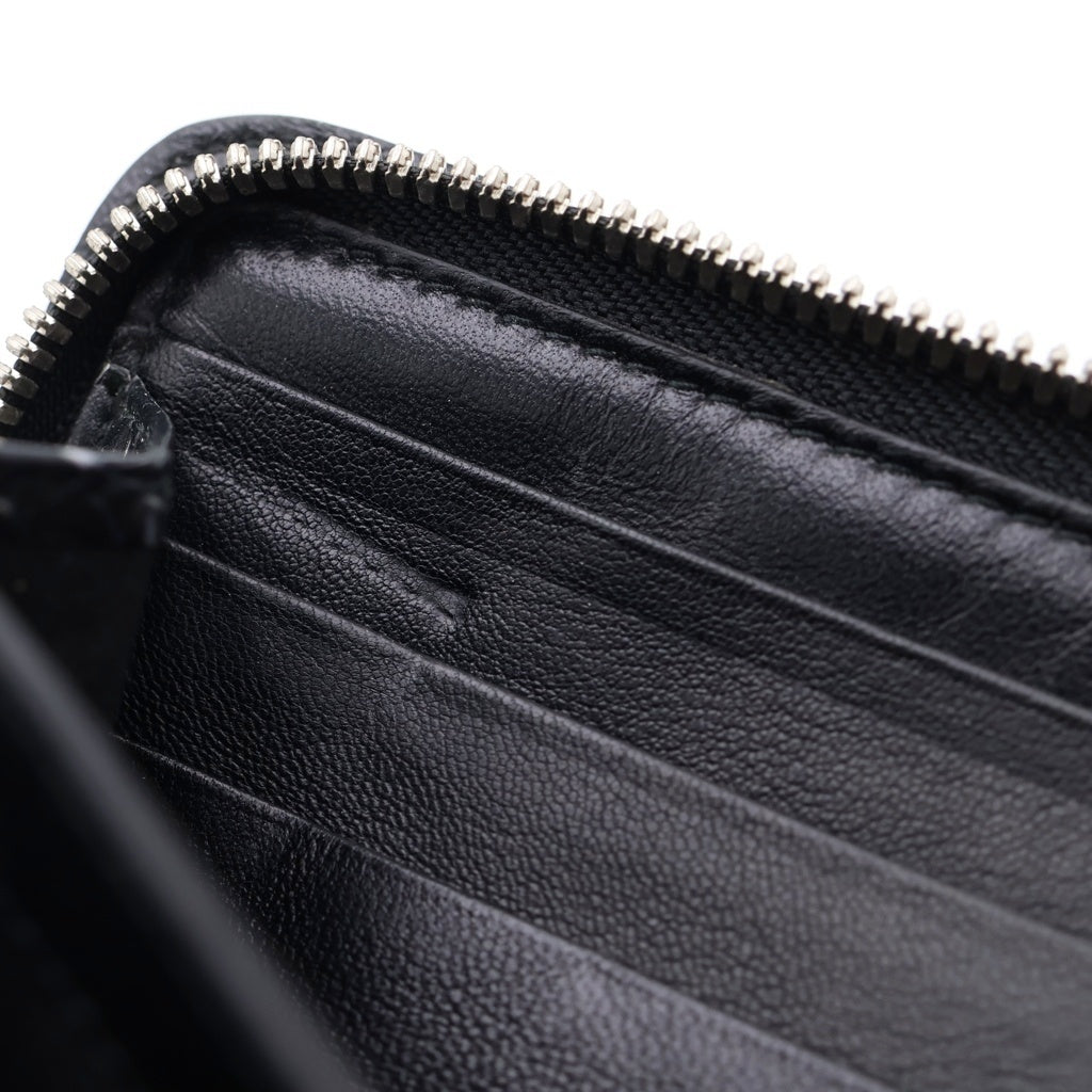 BALENCIAGA(バレンシアガ) マーブルフィリアス ラウンドジップ ロングウォレット 長財布 ブラック 391579
